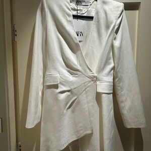 Zara White Blazer Dress